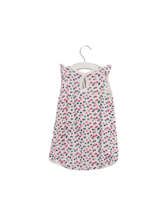 A White Rompers from Petit Bateau in size 18-24M for girl. (Back View)