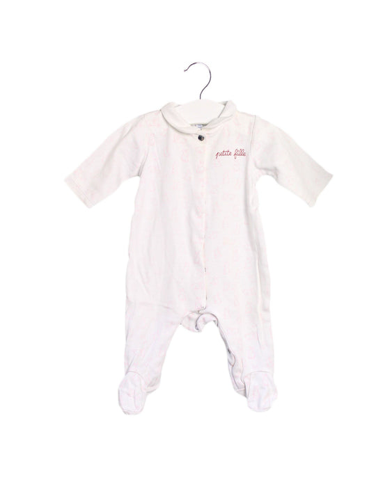 A White Long Sleeve Jumpsuits from Jacadi in size 0-3M for girl. (Front View)