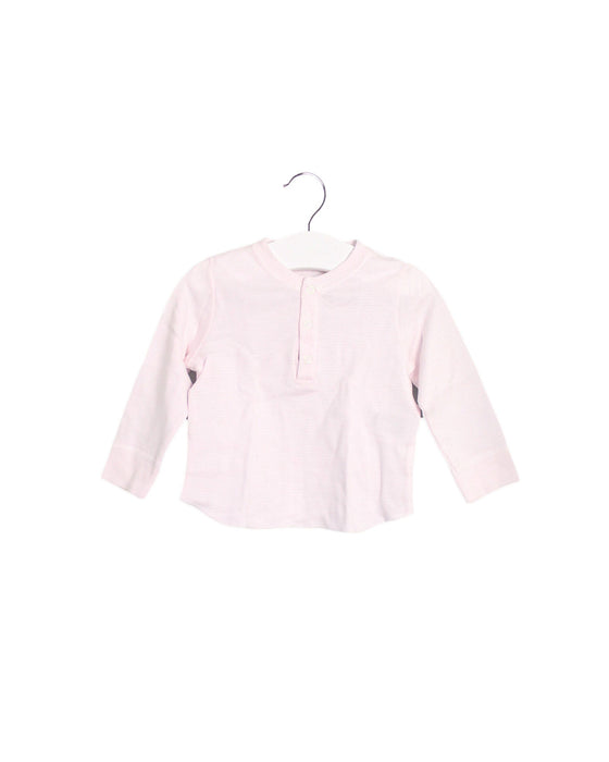 A Pink Long Sleeve Tops from Petit Bateau in size 6-12M for boy. (Front View)
