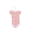 A Red Short Sleeve Bodysuits from Petit Bateau in size 0-3M for boy. (Front View)