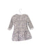 A Grey Long Sleeve Dresses from Petit Bateau in size 6-12M for girl. (Back View)