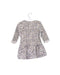 A Grey Long Sleeve Dresses from Petit Bateau in size 6-12M for girl. (Back View)
