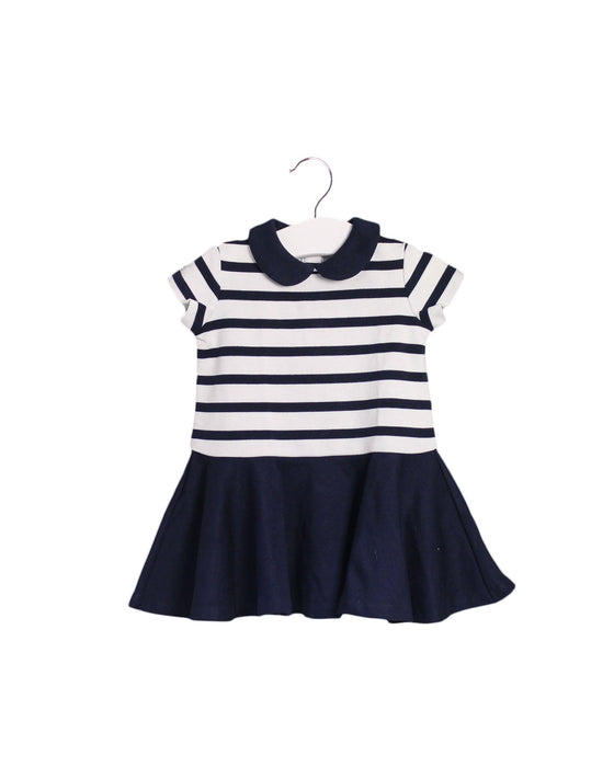 A Navy Short Sleeve Dresses from Ralph Lauren in size 3-6M for girl. (Front View)