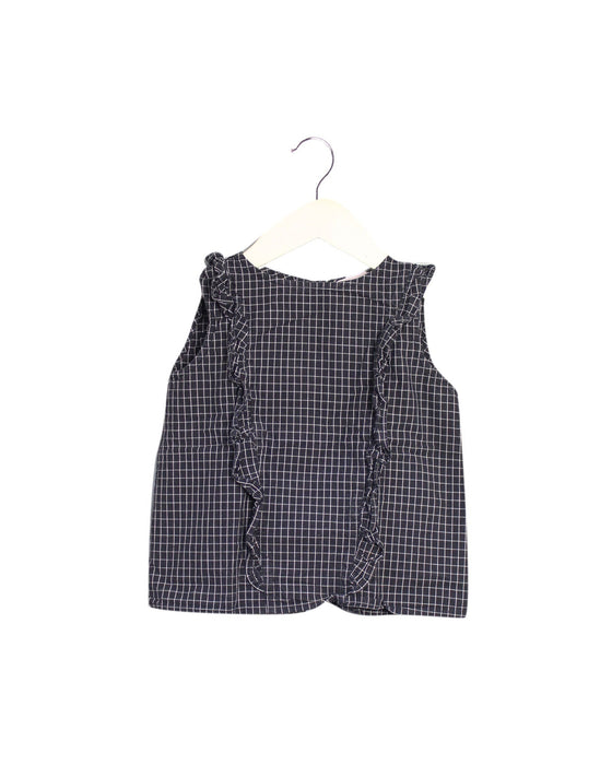 A Black Sleeveless Tops from Bonpoint in size 4T for girl. (Front View)
