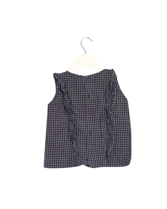 A Black Sleeveless Tops from Bonpoint in size 4T for girl. (Back View)