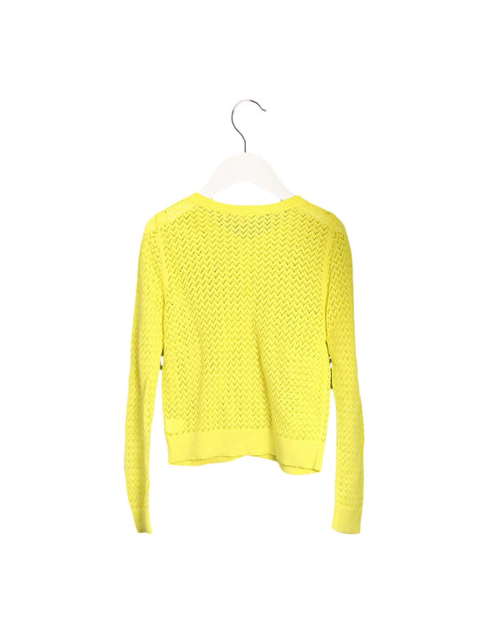 A Yellow Cardigans from Bonpoint in size 6T for girl. (Back View)
