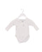 A White Long Sleeve Bodysuits from Petit Bateau in size 0-3M for girl. (Front View)