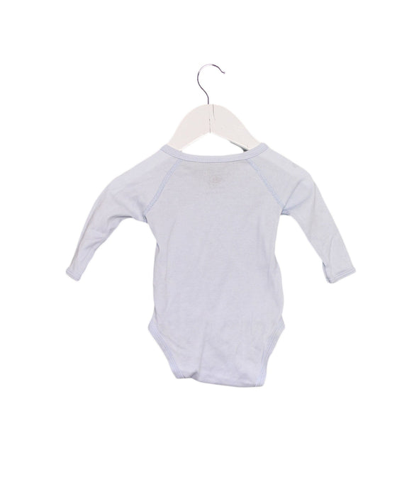 A Blue Long Sleeve Bodysuits from Petit Bateau in size 0-3M for boy. (Back View)