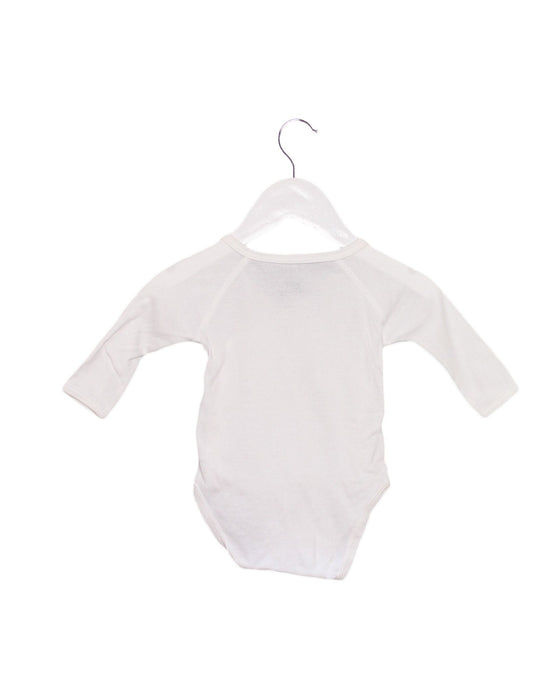 A White Long Sleeve Bodysuits from Petit Bateau in size 0-3M for girl. (Back View)