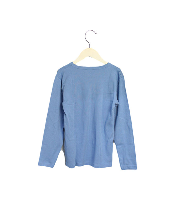 A Blue Long Sleeve Tops from Petit Bateau in size 10Y for boy. (Back View)