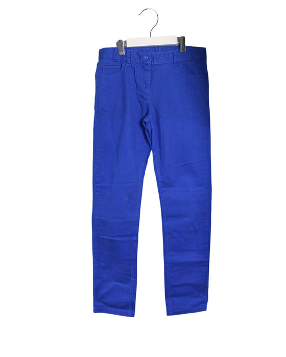 A Blue Casual Pants from Petit Bateau in size 10Y for boy. (Front View)