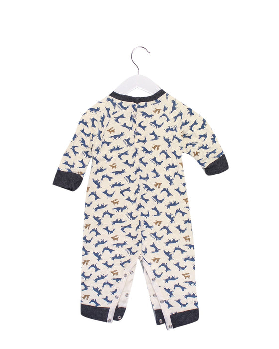 A Ivory Long Sleeve Jumpsuits from Petit Bateau in size 3-6M for boy. (Back View)