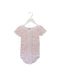 A Pink Short Sleeve Bodysuits from Petit Bateau in size 3T for girl. (Front View)