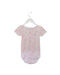 A Pink Short Sleeve Bodysuits from Petit Bateau in size 3T for girl. (Back View)