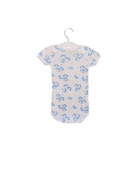A White Short Sleeve Bodysuits from Petit Bateau in size 6-12M for girl. (Back View)