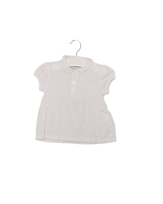 A White Short Sleeve Polos from Cyrillus in size 18-24M for girl. (Front View)