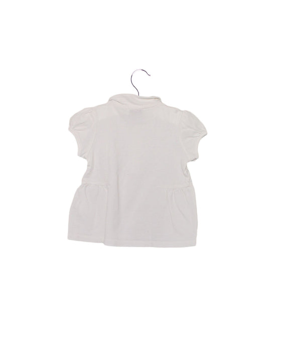 A White Short Sleeve Polos from Cyrillus in size 18-24M for girl. (Back View)