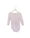 A Pink Long Sleeve Bodysuits from Petit Bateau in size 3T for girl. (Front View)