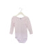 A Pink Long Sleeve Bodysuits from Petit Bateau in size 3T for girl. (Front View)