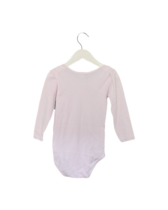 A Pink Long Sleeve Bodysuits from Petit Bateau in size 3T for girl. (Back View)