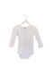 A White Long Sleeve Bodysuits from Petit Bateau in size 3T for girl. (Front View)