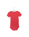 A Red Short Sleeve Bodysuits from Petit Bateau in size 3T for girl. (Back View)