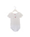A White Short Sleeve Bodysuits from Petit Bateau in size 3T for girl. (Front View)