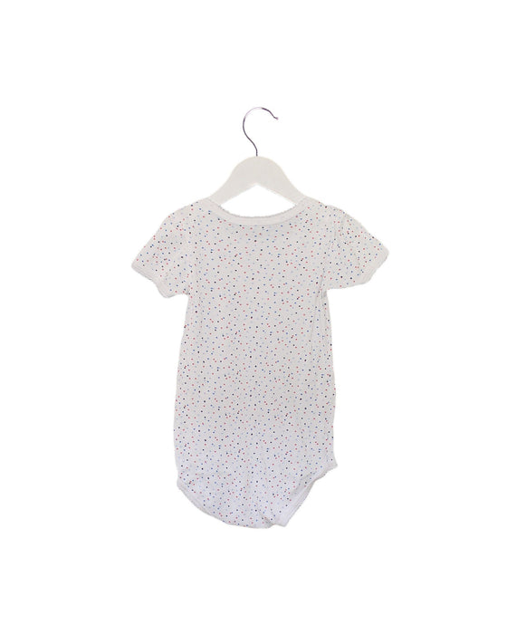 A White Short Sleeve Bodysuits from Petit Bateau in size 3T for girl. (Back View)