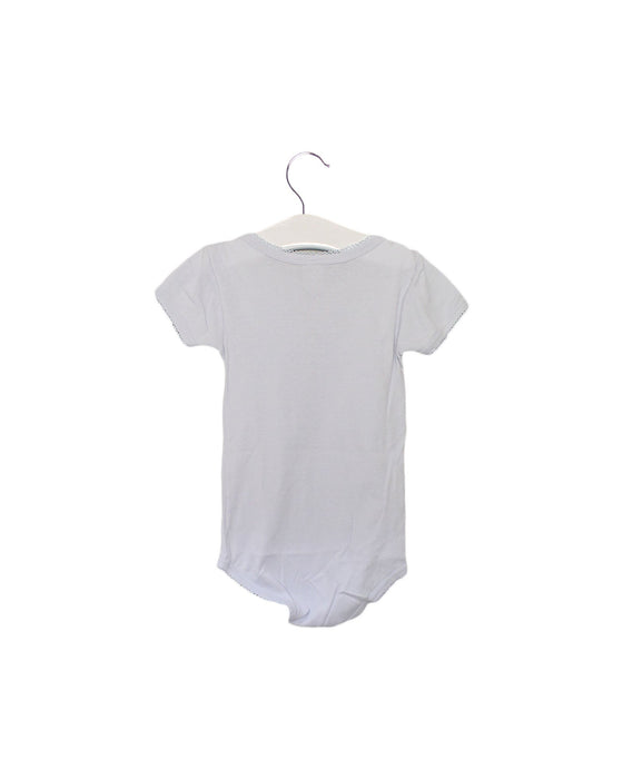 A Blue Short Sleeve Bodysuits from Petit Bateau in size 18-24M for girl. (Back View)