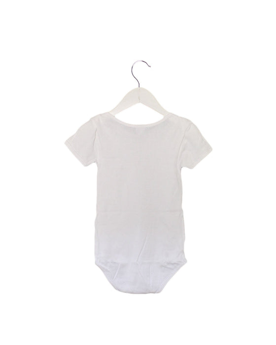 A White Short Sleeve Bodysuits from Petit Bateau in size 3T for girl. (Back View)