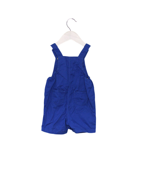 A Blue Overall Shorts from Petit Bateau in size 3-6M for boy. (Back View)