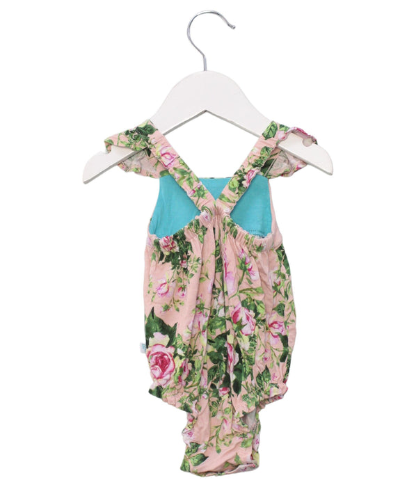A Pink Sleeveless Bodysuits from Posh Peanut in size 0-3M for girl. (Back View)