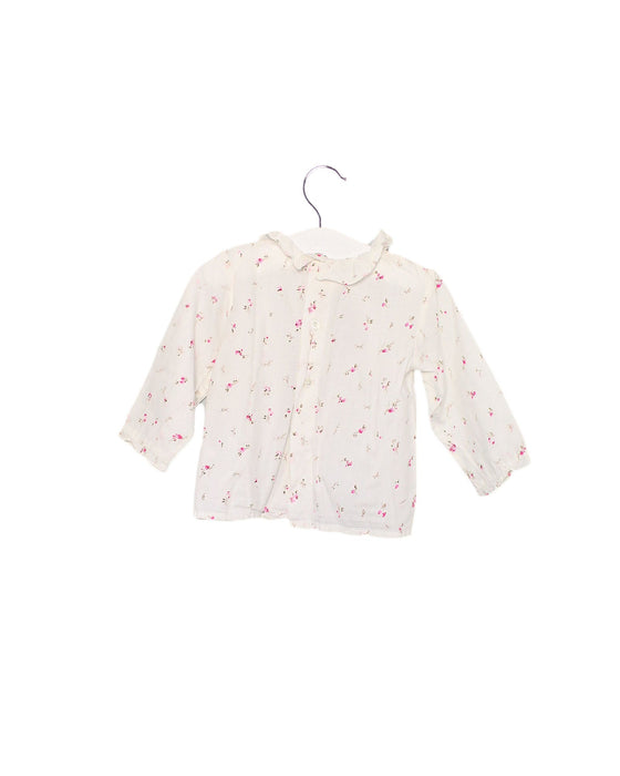 A Ivory Long Sleeve Tops from Bonpoint in size 6-12M for girl. (Back View)