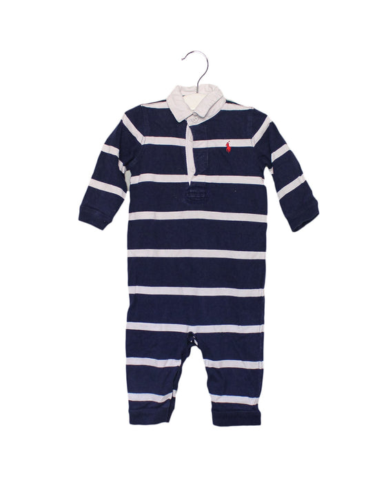 A Navy Long Sleeve Jumpsuits from Ralph Lauren in size 6-12M for boy. (Front View)