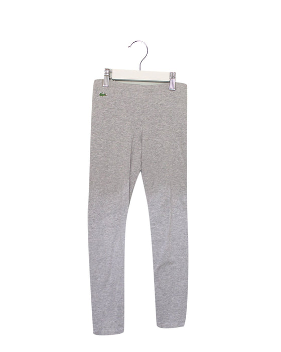 A Grey Leggings from Lacoste in size 10Y for girl. (Front View)