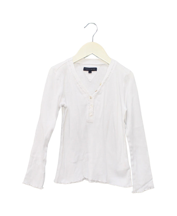 A White Long Sleeve Tops from Tommy Hilfiger in size 8Y for girl. (Front View)