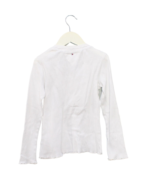 A White Long Sleeve Tops from Tommy Hilfiger in size 8Y for girl. (Back View)