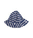 A Navy Sun Hats from Polarn O. Pyret in size 0-3M for girl. (Front View)
