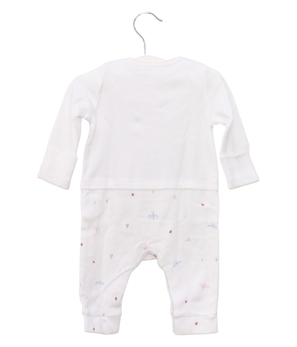 A White Long Sleeve Jumpsuits from The Little White Company in size 0-3M for girl. (Back View)