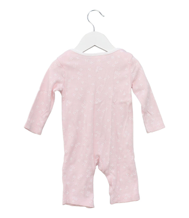A Pink Long Sleeve Jumpsuits from The Little White Company in size 0-3M for girl. (Back View)