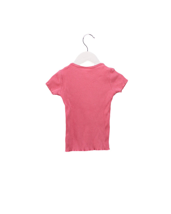 A Pink Short Sleeve Tops from Seed in size 4T for girl. (Back View)