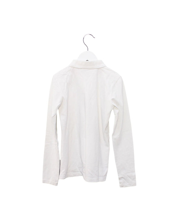 A White Long Sleeve Polos from Ralph Lauren in size 8Y for girl. (Back View)
