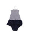 A Navy Sleeveless Bodysuits from Seed in size 6-12M for girl. (Back View)