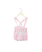 A Pink Overall Shorts from Il Gufo in size 12-18M for girl. (Front View)