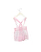 A Pink Overall Shorts from Il Gufo in size 12-18M for girl. (Back View)