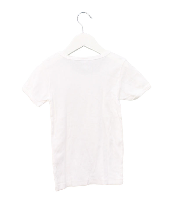 A White Short Sleeve T Shirts from Petit Bateau in size 8Y for girl. (Back View)