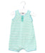 A Green Sleeveless Rompers from Petit Bateau in size 3-6M for boy. (Front View)
