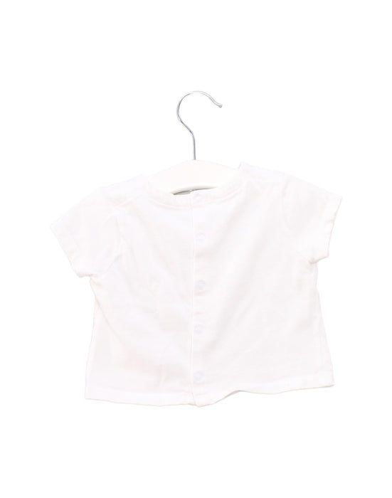 A White Short Sleeve Tops from Jacadi in size 6-12M for girl. (Back View)