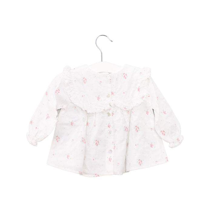 A White Long Sleeve Tops from Tartine et Chocolat in size 6-12M for girl. (Back View)