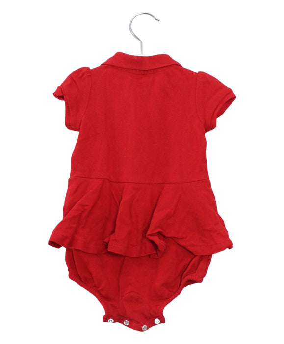 A Red Short Sleeve Bodysuits from Ralph Lauren in size 3-6M for girl. (Back View)